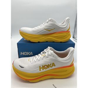 Hoka One One Bondi 9 White Frost Sunflower 1162011-FNF Running Shoe Mens Sz 13